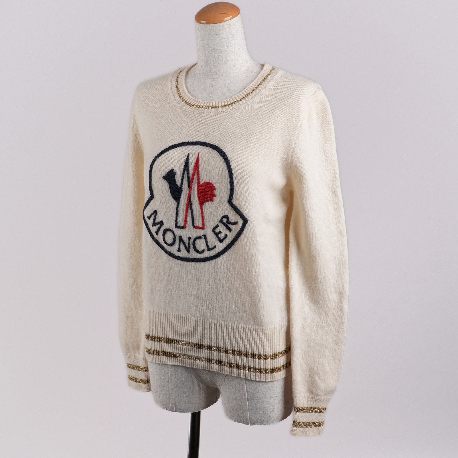 【販売】モンクレール ニット/セーター サイズM ベージュ レディース MONCLER 防寒