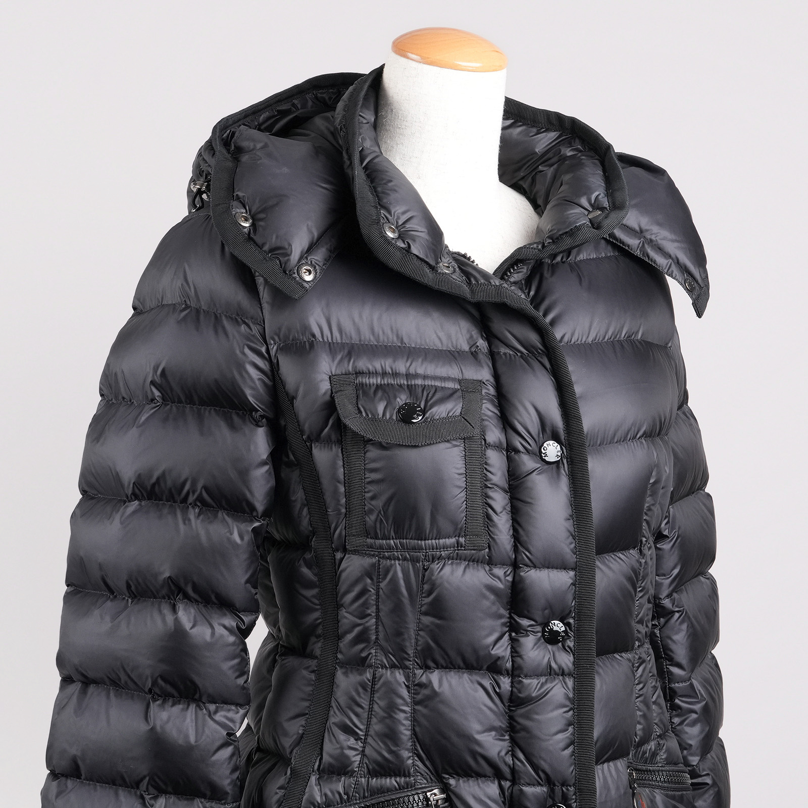 MONCLER HERMINE ダウンコート ブラック 商品写真12