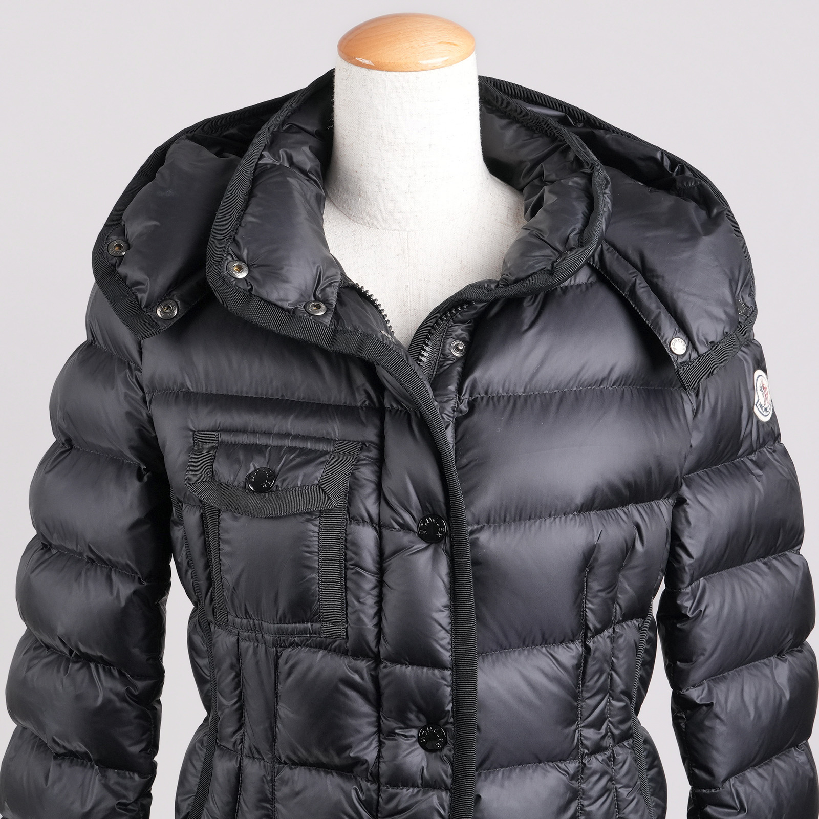 MONCLER HERMINE ダウンコート ブラック 商品写真6