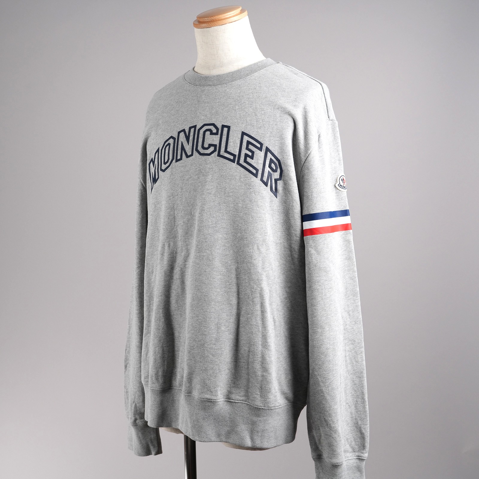 未使用　モンクレール　ブランケット　ブルー✖️ホワイト　ウール100% MONCLER モンクレール メンズ アウター ブランド ロゴ コード