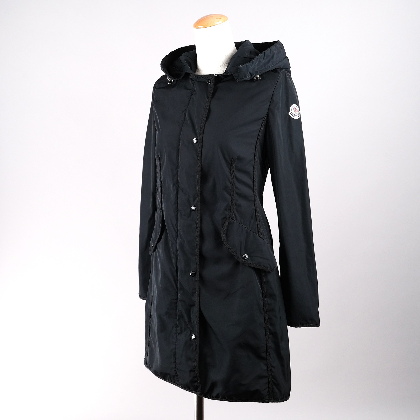 MONCLER　フード付きジャケットコート　ANTHEMIS　ネイビー モンクレール ANTHEMIS ジャケット/コート サイズ1 ネイビー