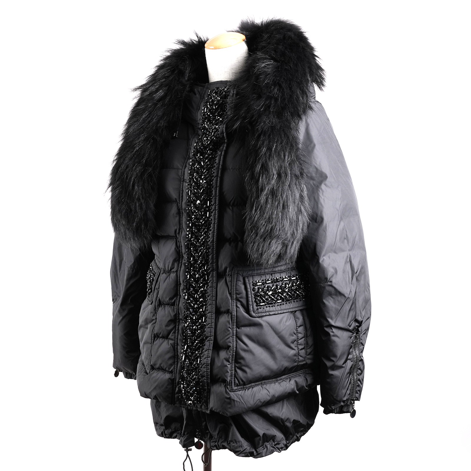 【本日限りお値下げ中】baby phat ダウンジャケット　ブラック　ファー付き 01000699-20.jpg