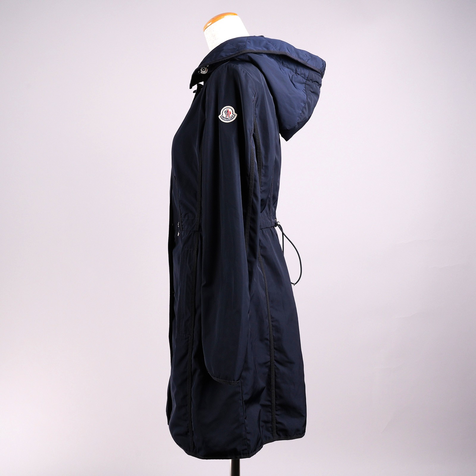 MONCLER　フード付きジャケットコート　ANTHEMIS　ネイビー モンクレール ANTHEMIS ジャケット/コート サイズ1 ネイビー